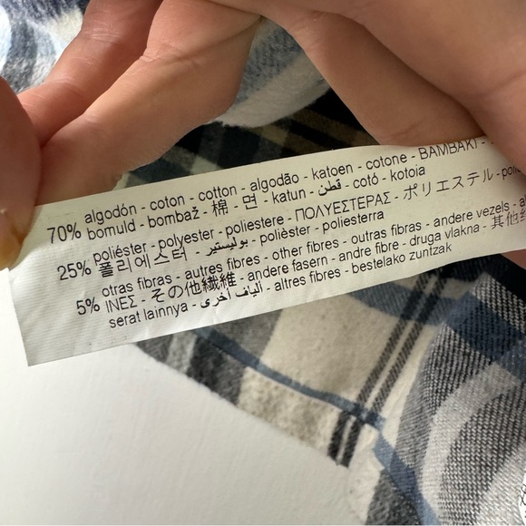 Zara Boxy Shapeless Cropped Plaid Fall Jacket Small - Picture 11 of 12